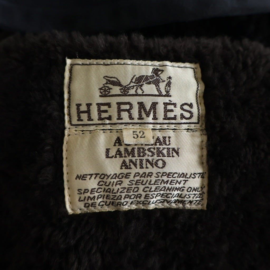 HERMES(エルメス) ムートンコート ネイビー #52