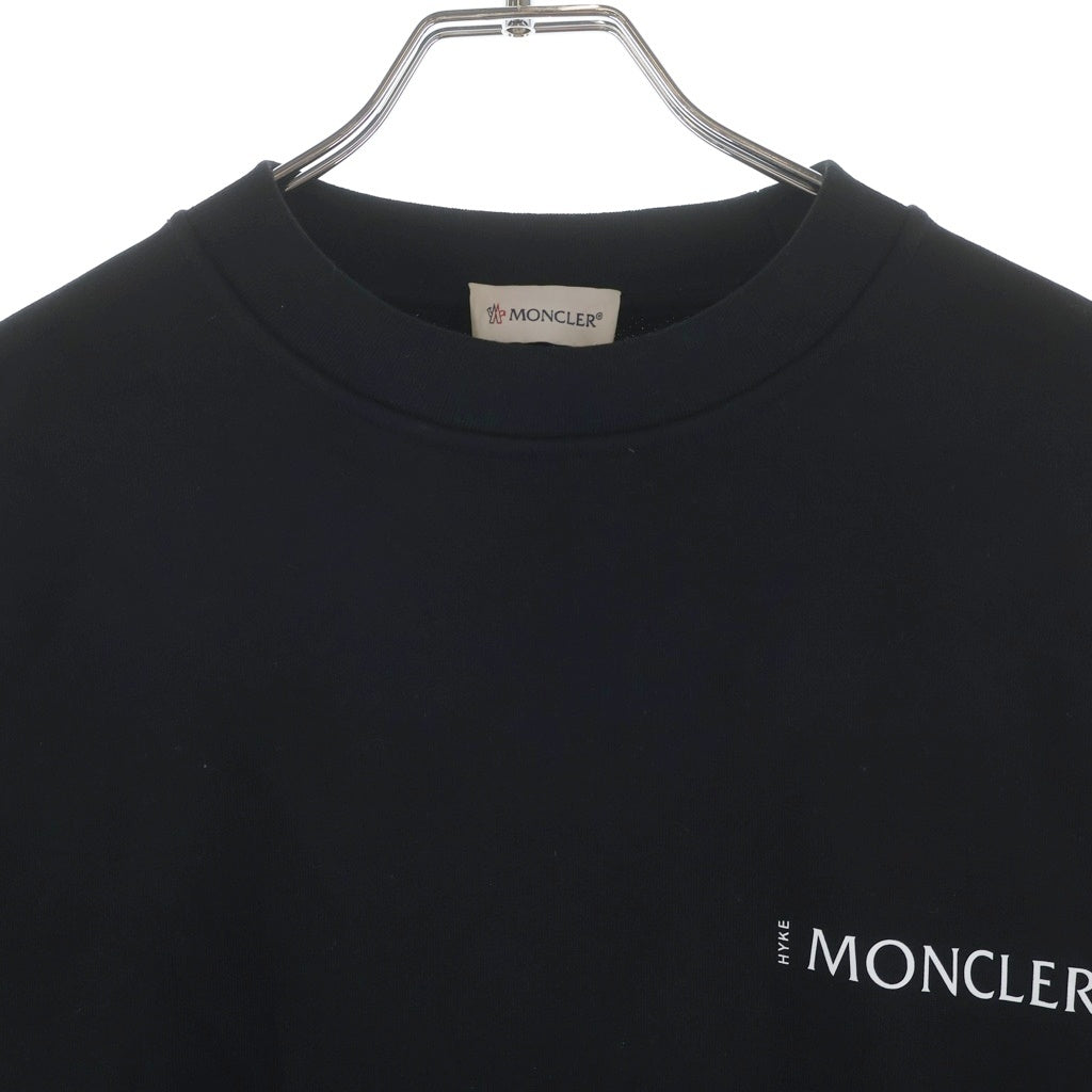MONCLER GENIUS(モンクレール ジーニアス) ×HYKE 22AW SWEATSHIRT クルーネックスウェット トレーナー ブラック #S H209K8G00002 M2719