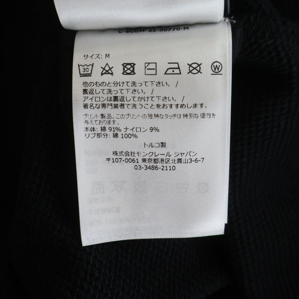MONCLER GENIUS(モンクレール ジーニアス) ×HYKE 22AW SWEATSHIRT クルーネックスウェット トレーナー ブラック #S H209K8G00002 M2719