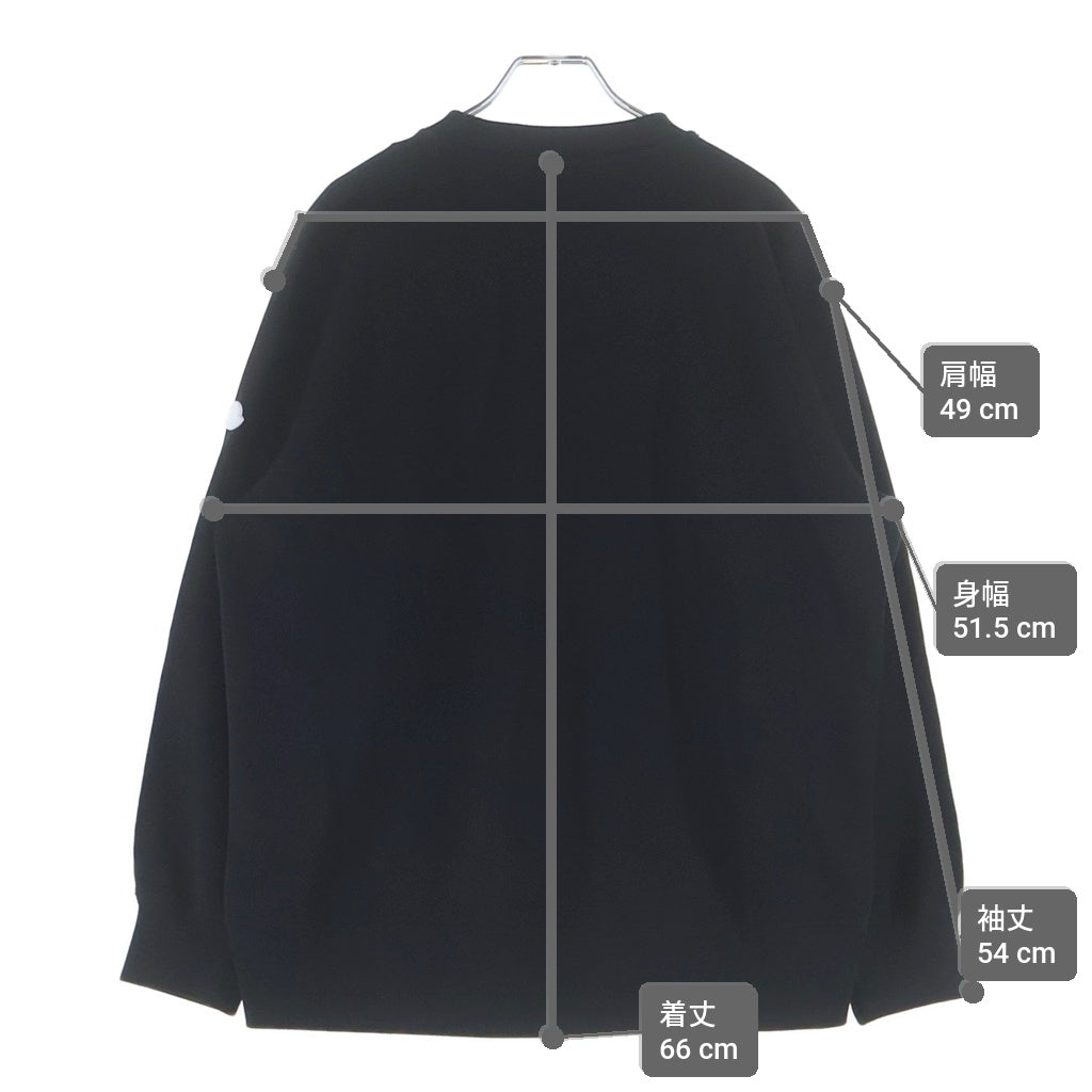 MONCLER GENIUS(モンクレール ジーニアス) ×HYKE 22AW SWEATSHIRT クルーネックスウェット トレーナー ブラック #S H209K8G00002 M2719