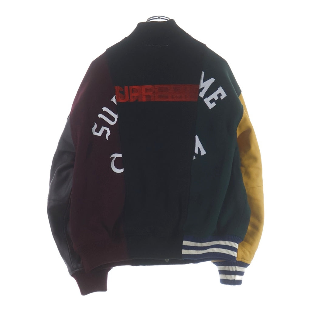 SUPREME(シュプリーム) ×MM6 24SS スプリット バーシティ ジャケット ブラック×マルチカラー #M