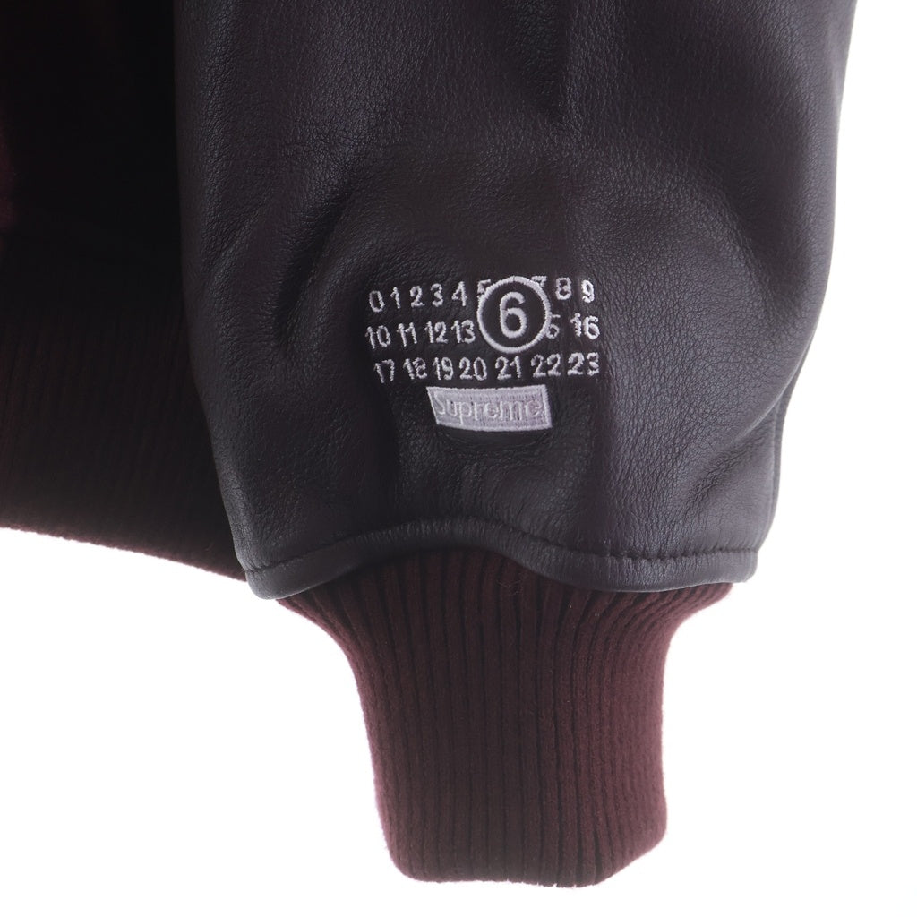 SUPREME(シュプリーム) ×MM6 24SS スプリット バーシティ ジャケット ブラック×マルチカラー #M