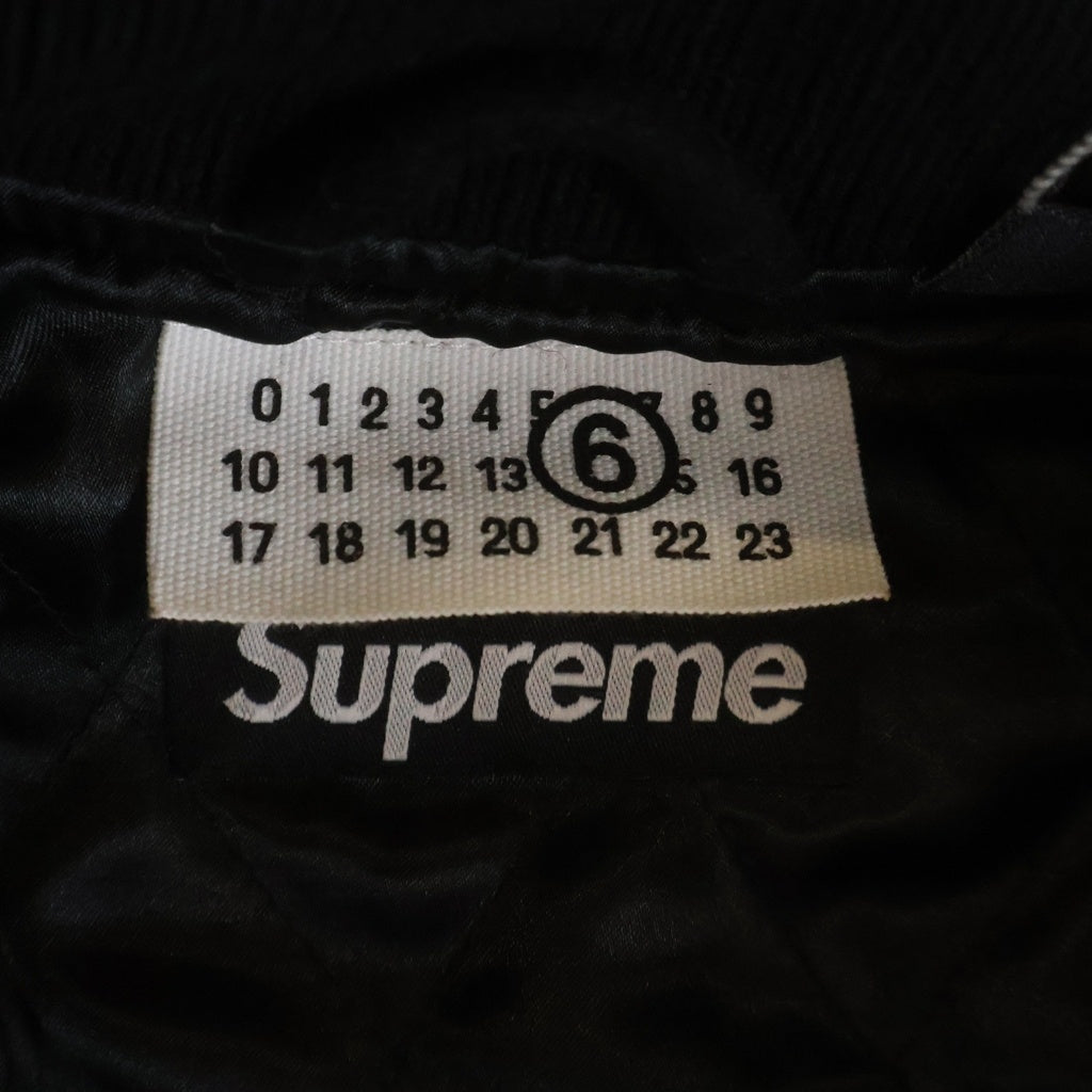 SUPREME(シュプリーム) ×MM6 24SS スプリット バーシティ ジャケット ブラック×マルチカラー #M