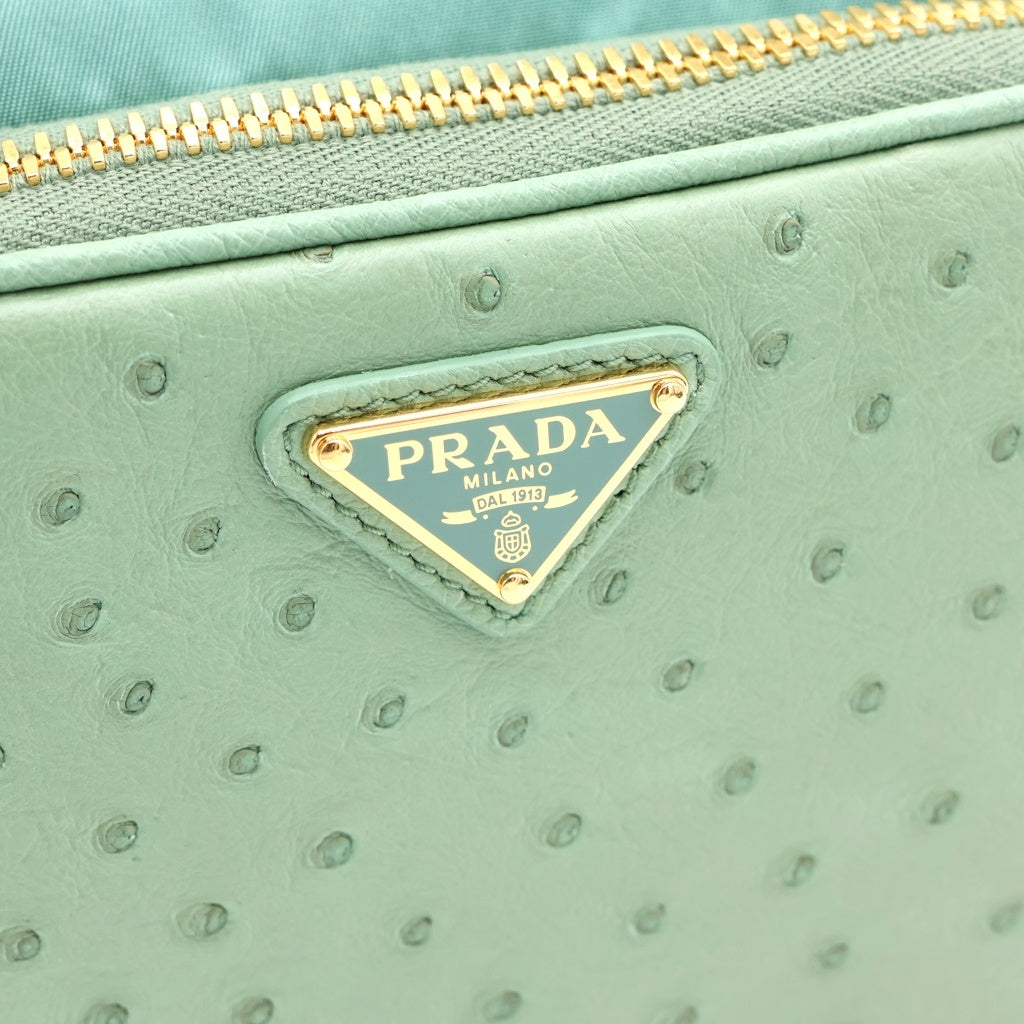 PRADA(プラダ) テスート トップハンドル 2WAY ハンドバッグ ショルダーバッグ 1BB106 グリーン レディース