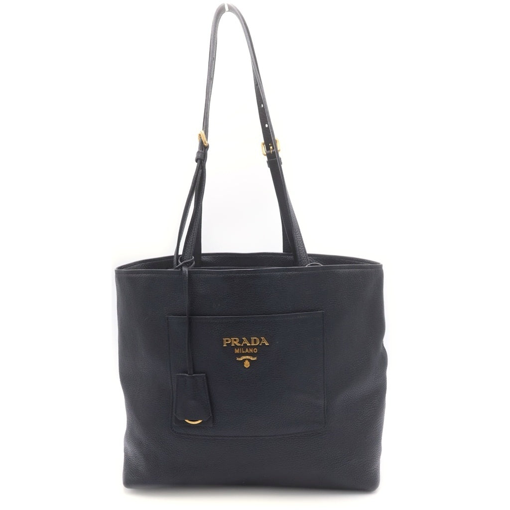 PRADA(プラダ) ヴィッテロダイノ レザー トートバッグ ショルダーバッグ ブラック 1BG272 レディース