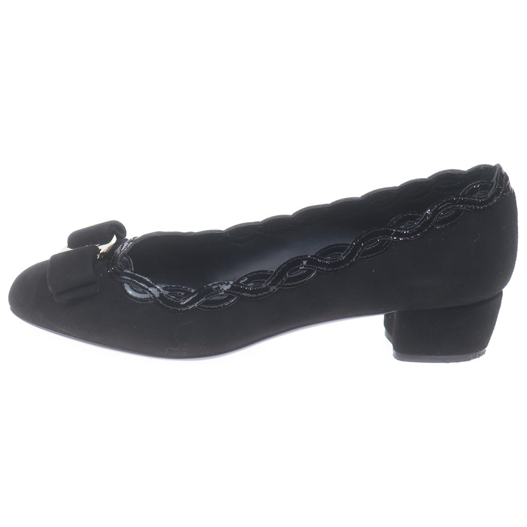 Salvatore Ferragamo(サルヴァトーレ フェラガモ) ヴァラ スエード パンプス ブラック #6 レディース