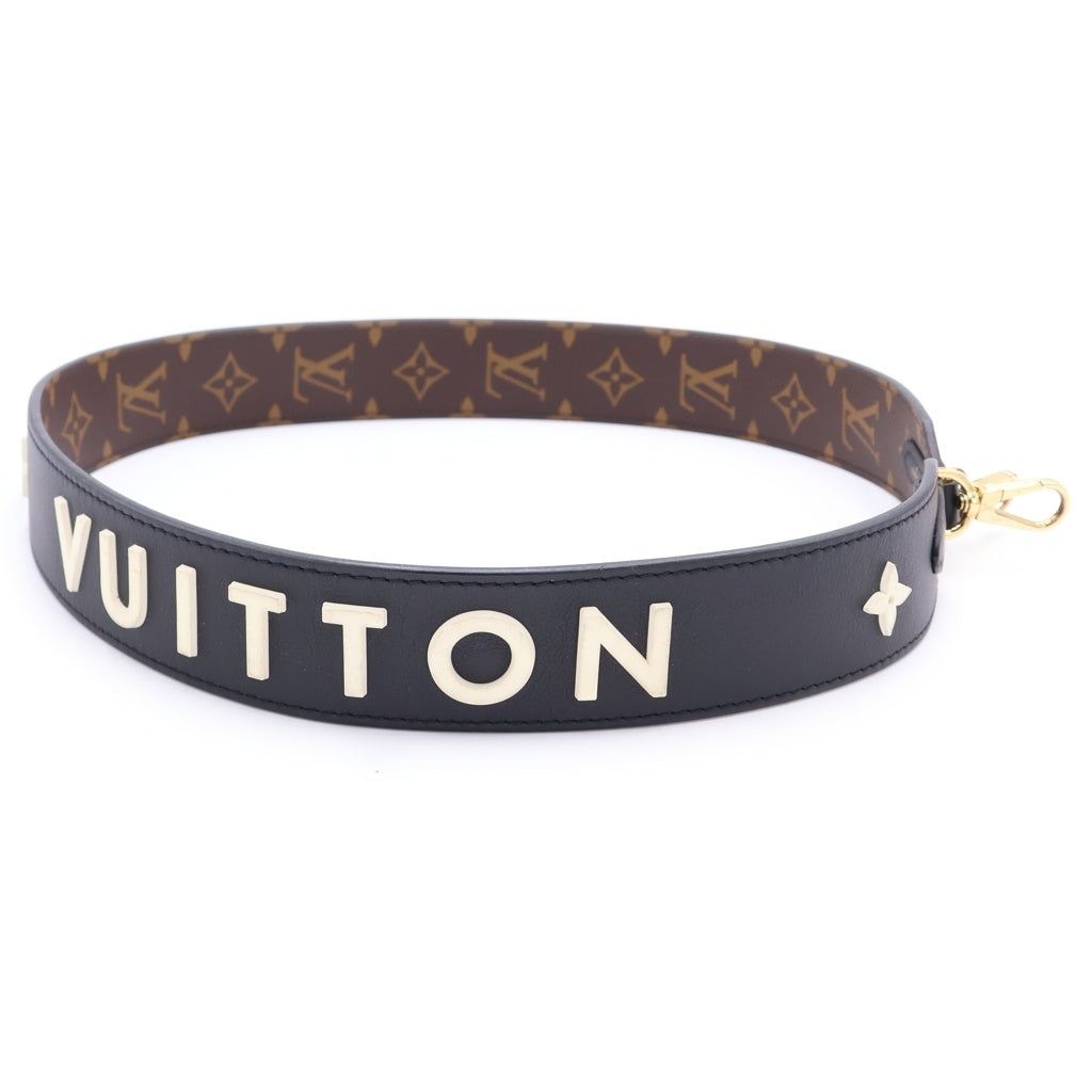 LOUIS VUITTON(ルイヴィトン) モノグラム ショルダーストラップ ブラック/ブラウン PVCレザー