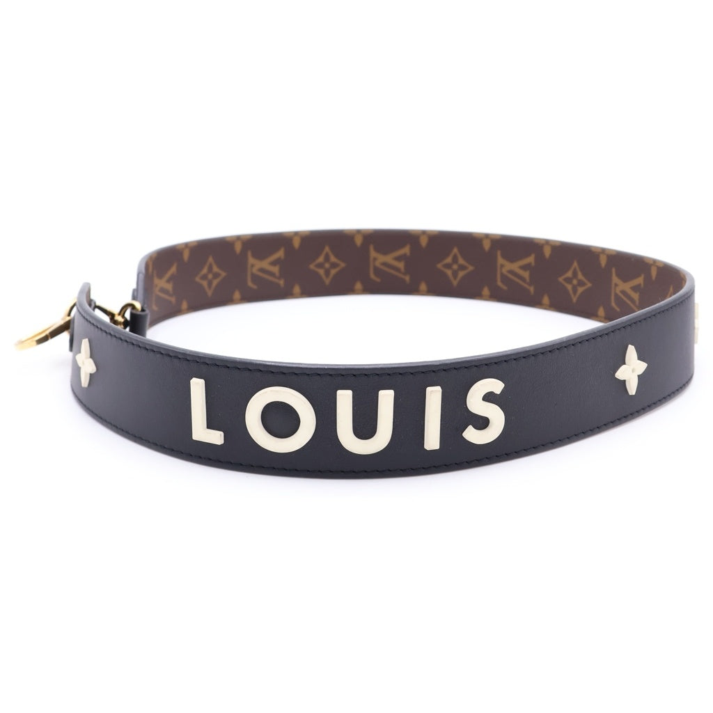 LOUIS VUITTON(ルイヴィトン) モノグラム ショルダーストラップ ブラック/ブラウン PVCレザー