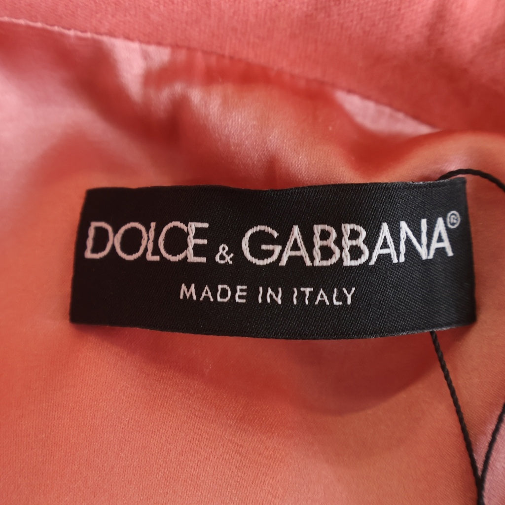 DOLCE & GABBANA(ドルチェアンドガッバーナ) ボタンロングジャケット ライトアウター ピンク #38 F0B8ATFU2271 レディース