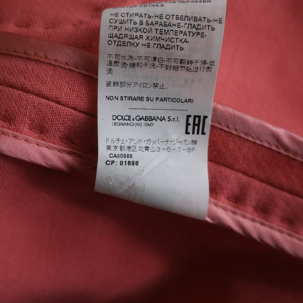 DOLCE & GABBANA(ドルチェアンドガッバーナ) ボタンロングジャケット ライトアウター ピンク #38 F0B8ATFU2271 レディース