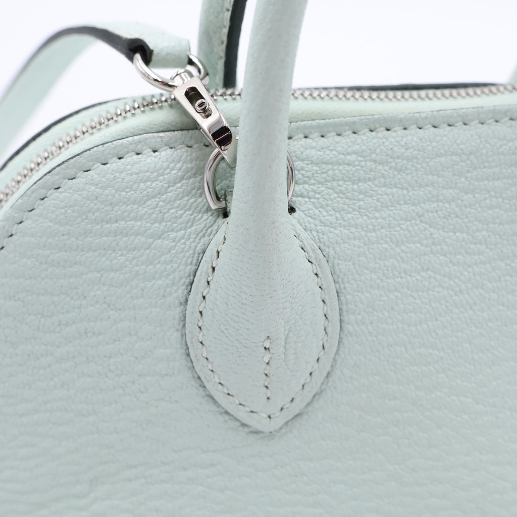HERMES(エルメス) ボリード ミニ シェーブル シルバー金具 K刻印 2WAY ハンドバッグ ショルダーバッグ ヴェールペパーミント グリーン系 レディース