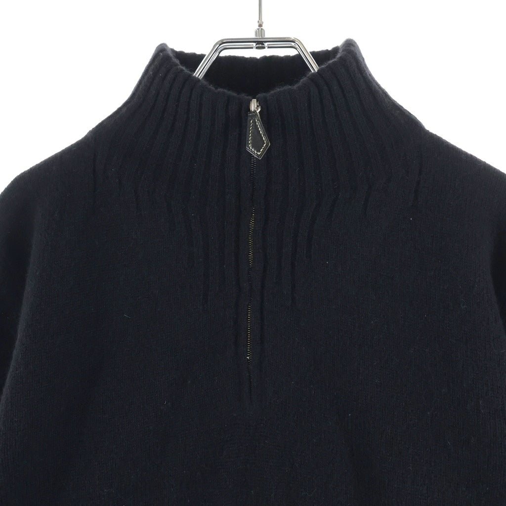 HERMES(エルメス) 00s OLD ハーフジップニット セーター ウール ブラック レディース