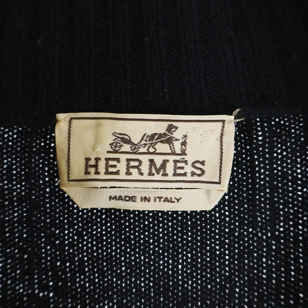 HERMES(エルメス) 00s OLD ハーフジップニット セーター ウール ブラック レディース