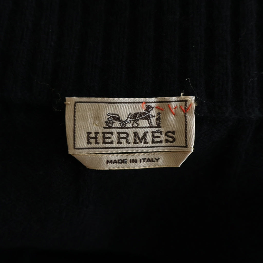 HERMES(エルメス) フルジップ ニットセーター ブラック #M レディース