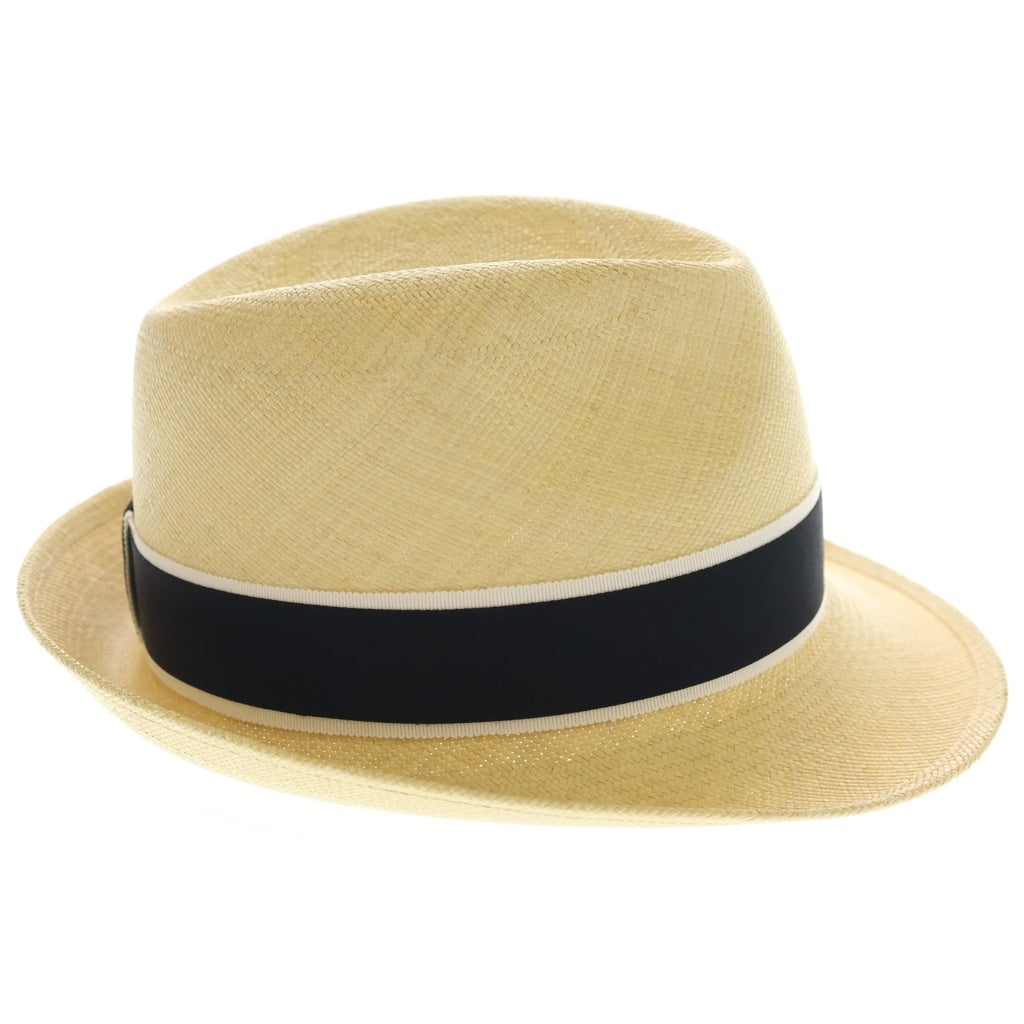 CHANEL(シャネル) Straw Grosgrain Hat ストロー グログラン ハット 麦わら帽子 ココマーク ベージュ レディース