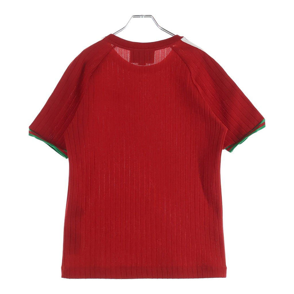 GUCCI(グッチ) ×adidas RED STRIPED TEE アディダス レッドストライプ クルーネック 半袖Tシャツ カットソー レッド 700486 XJEJT