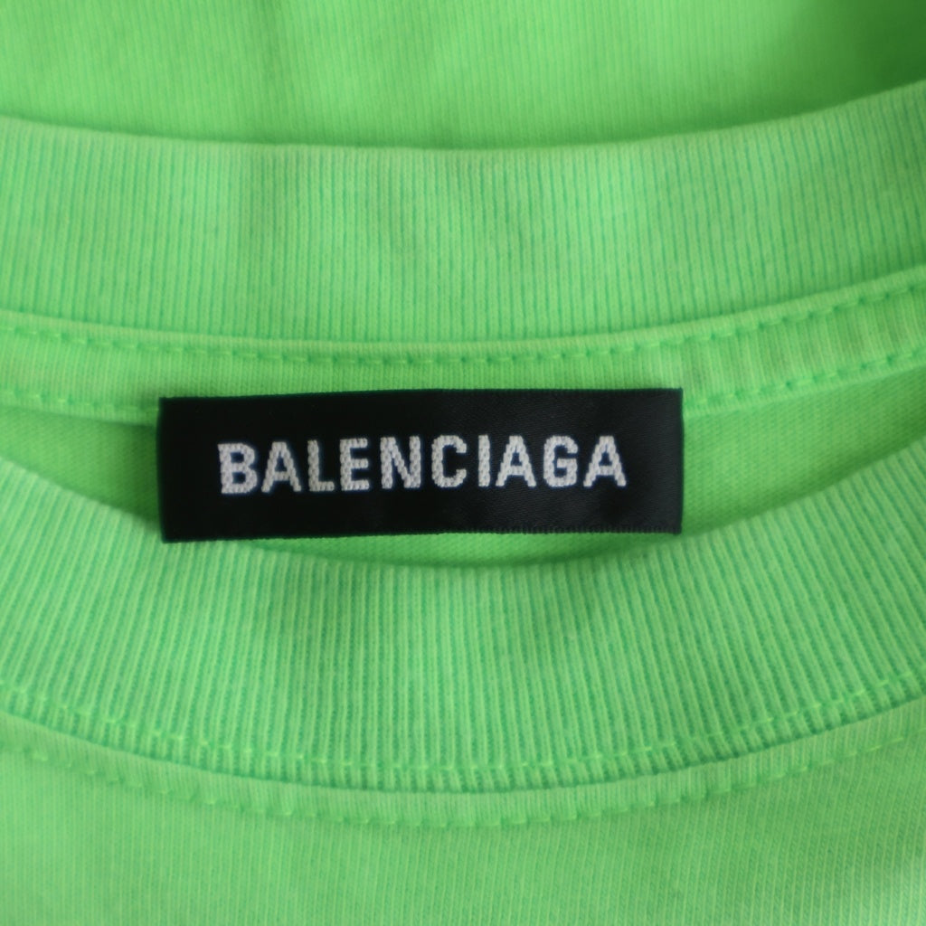 BALENCIAGA(バレンシアガ) WFPプリント クルーネック 半袖Tシャツ カットソー ライトグリーン 612966 THV84