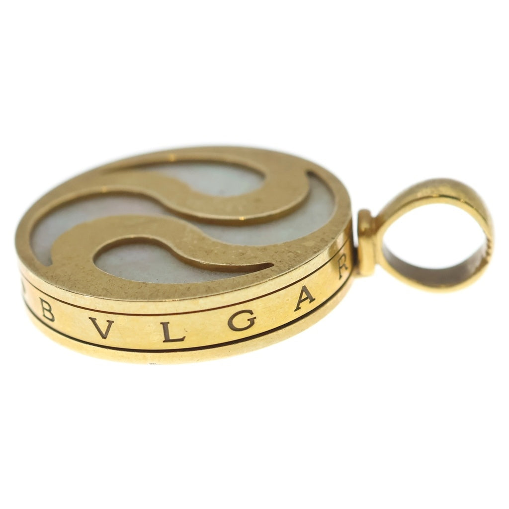 BVLGARI(ブルガリ) オプティカル マザーオブパール ネックレストップ Au750 K18 YG イエローゴールド
