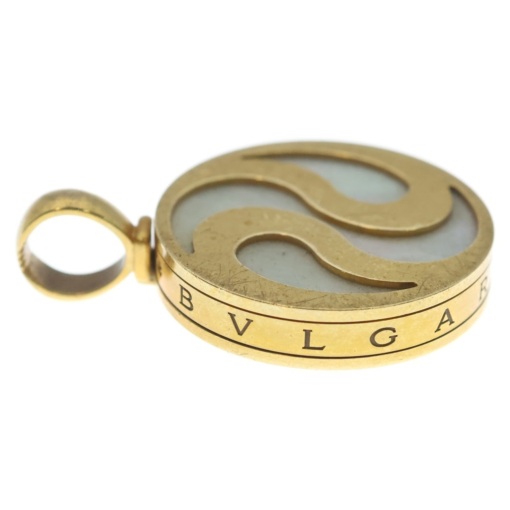 BVLGARI(ブルガリ) オプティカル マザーオブパール ネックレストップ Au750 K18 YG イエローゴールド
