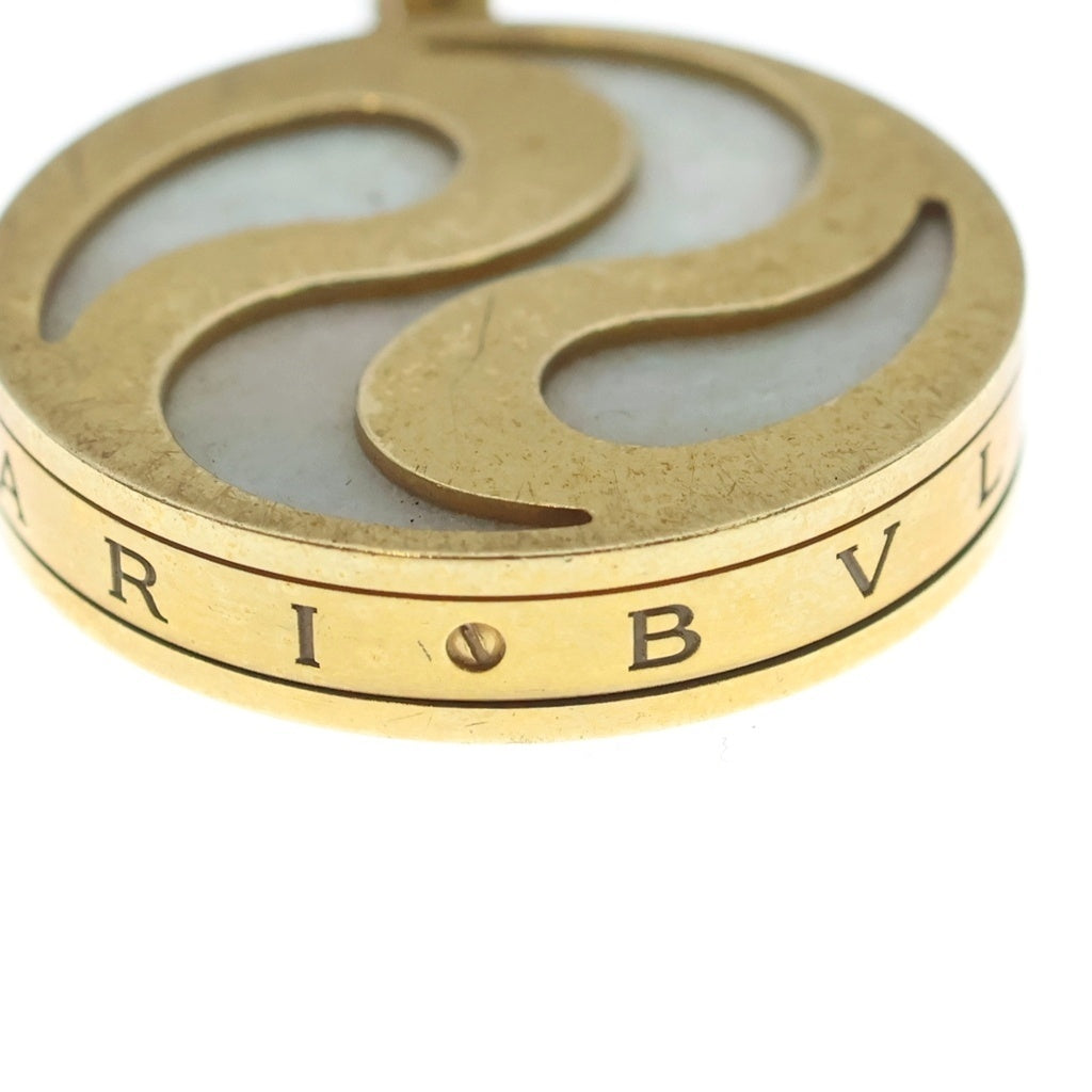 BVLGARI(ブルガリ) オプティカル マザーオブパール ネックレストップ Au750 K18 YG イエローゴールド