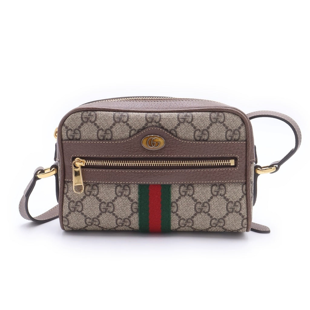 GUCCI(グッチ) GGスプリーム オフィディア ショルダーバッグ ベージュブラウン PVCレザー 517350 レディース
