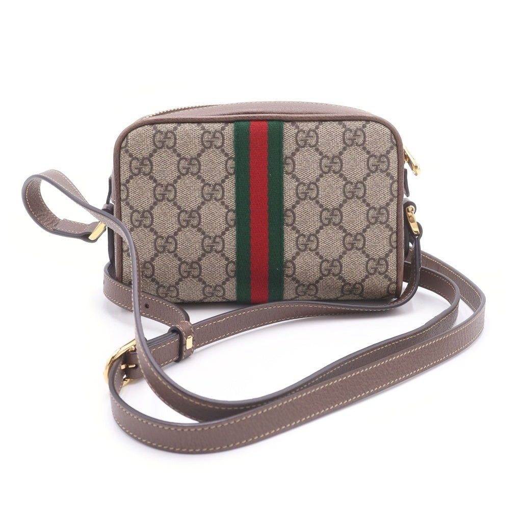 GUCCI(グッチ) GGスプリーム オフィディア ショルダーバッグ ベージュブラウン PVCレザー 517350 レディース