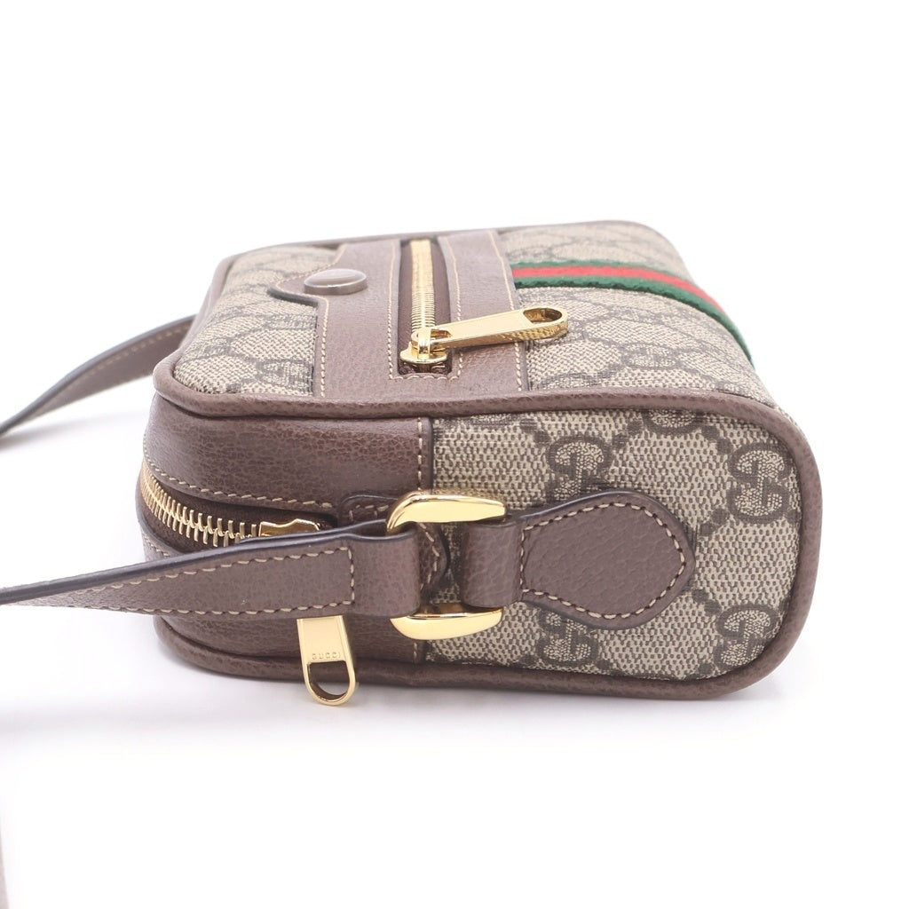 GUCCI(グッチ) GGスプリーム オフィディア ショルダーバッグ ベージュブラウン PVCレザー 517350 レディース