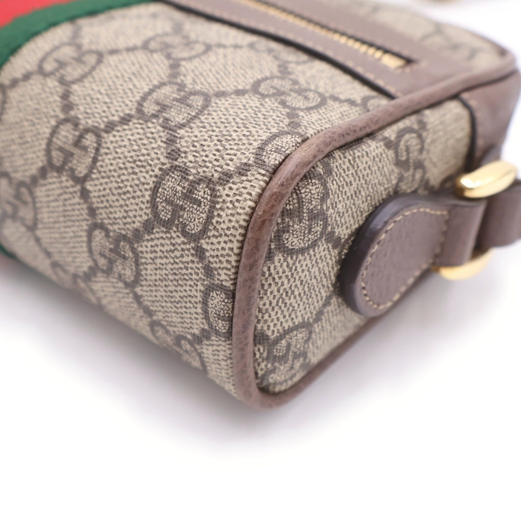 GUCCI(グッチ) GGスプリーム オフィディア ショルダーバッグ ベージュブラウン PVCレザー 517350 レディース