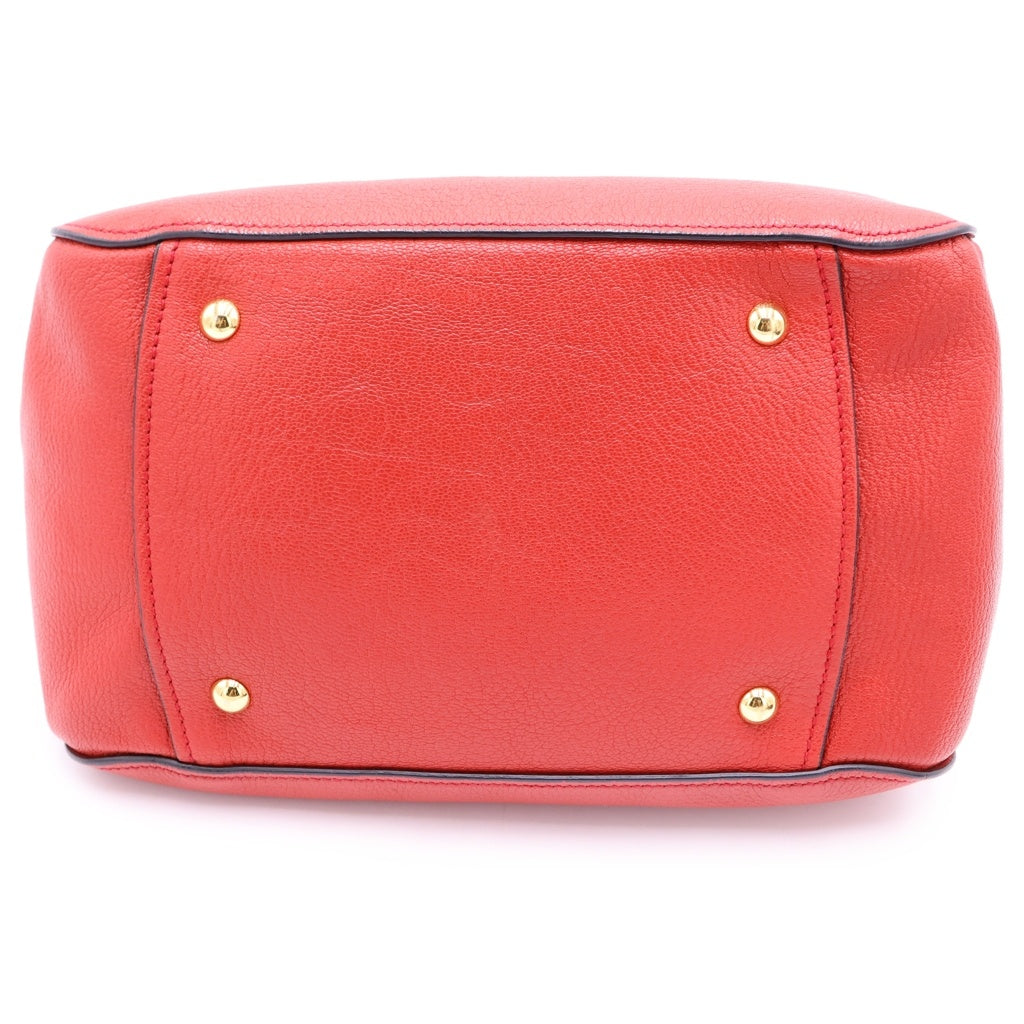 miumiu(ミュウミュウ) マドラス レザー 2WAY ハンドバッグ ショルダーバッグ RL0058 レッド レディース
