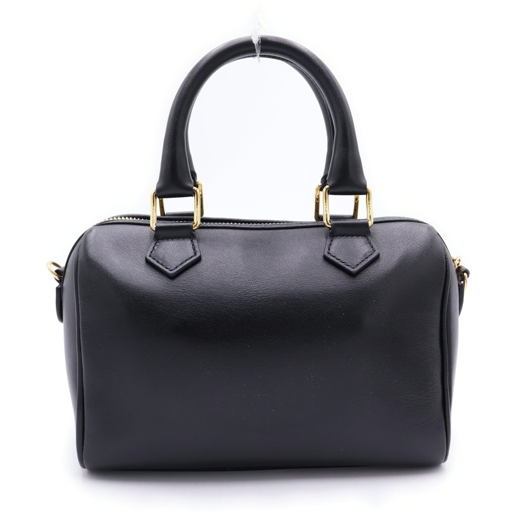 CELINE(セリーヌ) キュイル トリオンフ スモール ボストン レザー 2WAY ハンドバッグ ショルダーバッグ ブラック レディース