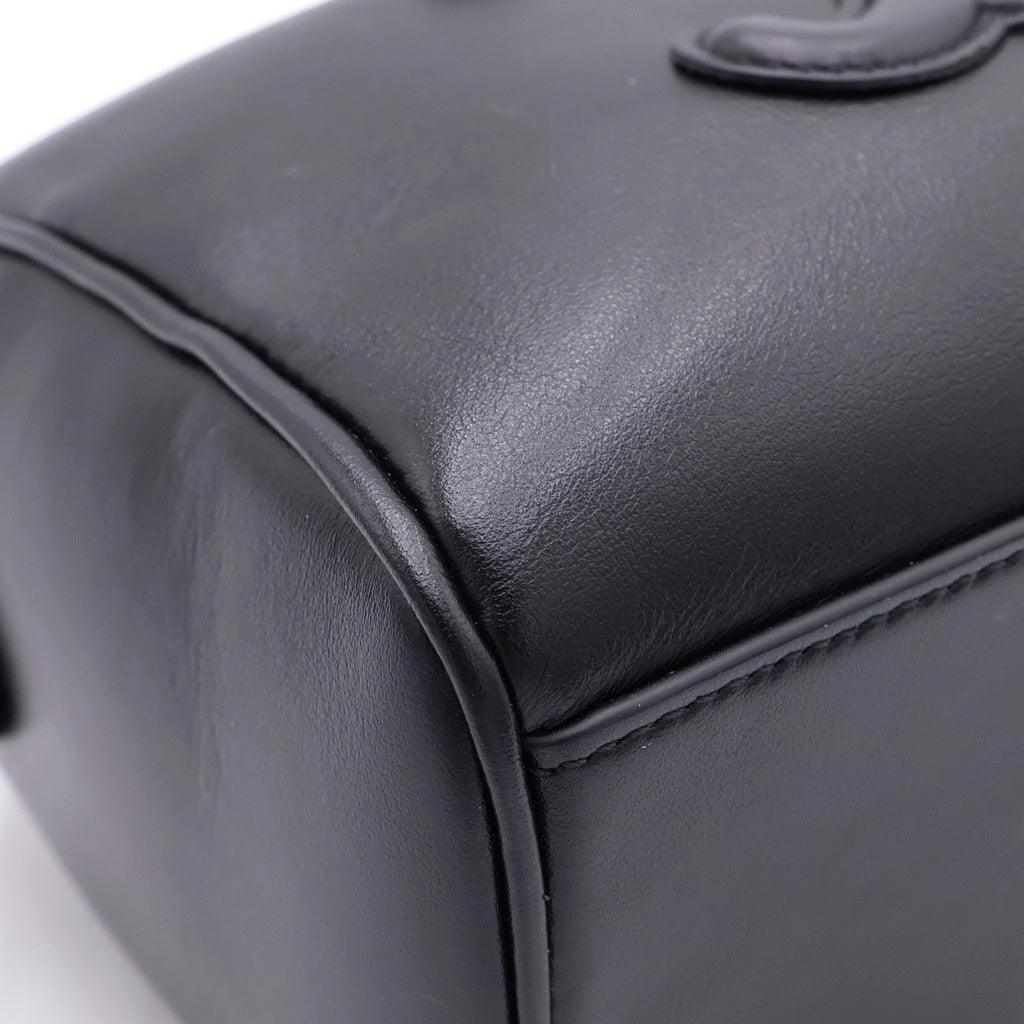 CELINE(セリーヌ) キュイル トリオンフ スモール ボストン レザー 2WAY ハンドバッグ ショルダーバッグ ブラック レディース