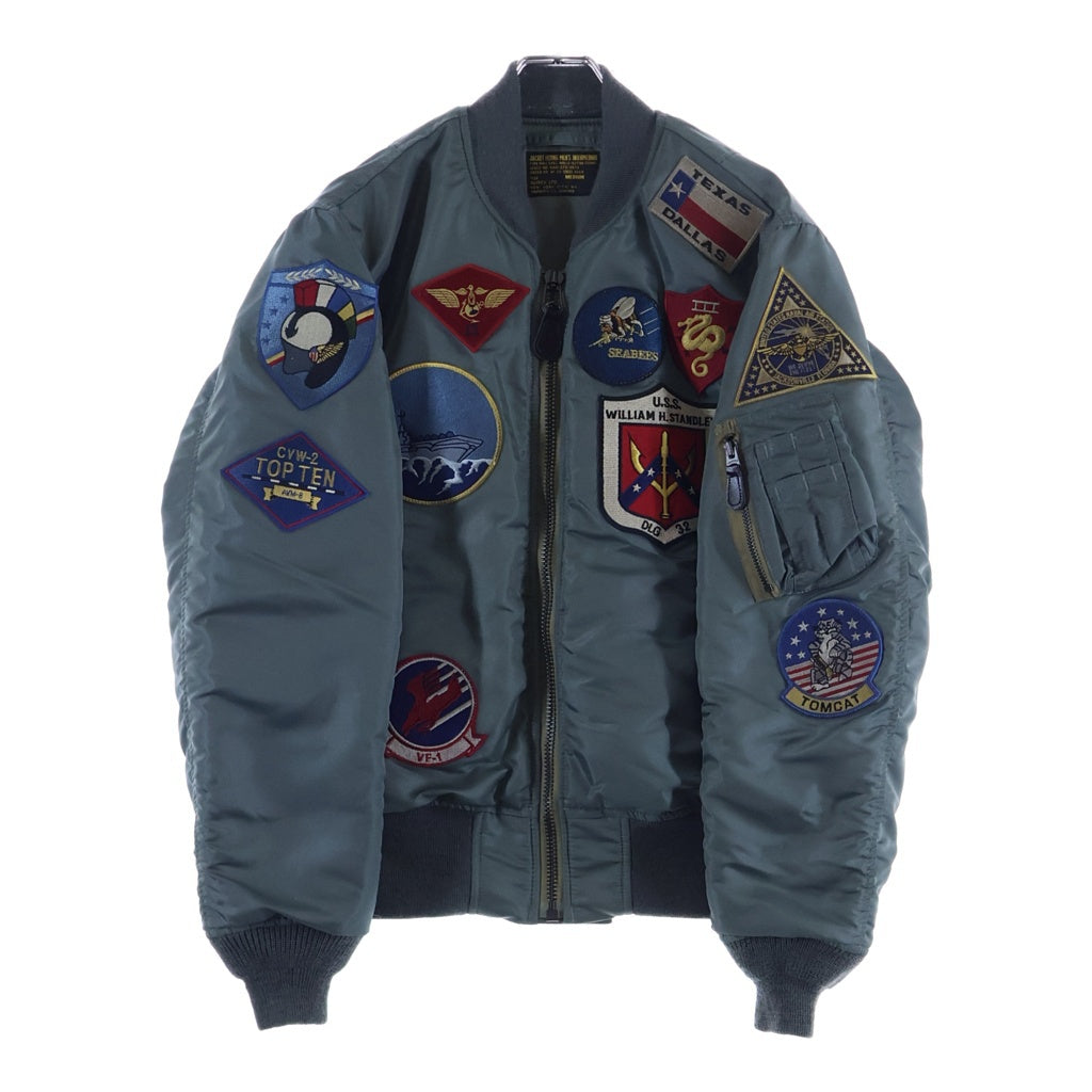 AVIREX(アヴィレックス) TOP GUN MA-1 フライトジャケット パッチ ナイロン カーキ 783-3952036