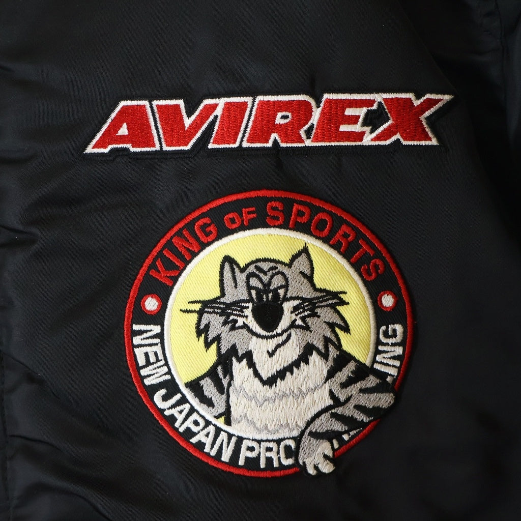 AVIREX(アヴィレックス) 新日本プロレス50周年記念 MA-1 フライトジャケット リバーシブル ブラック 783-2252034