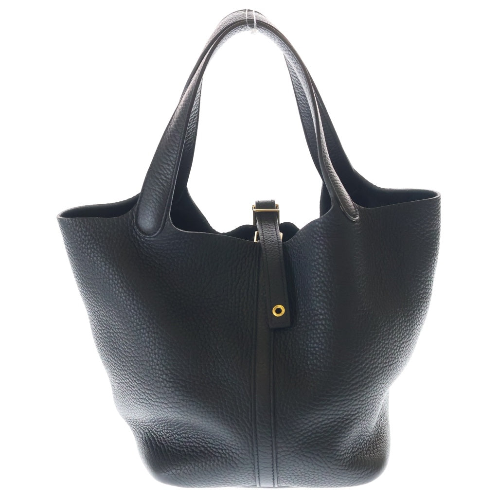HERMES(エルメス) ピコタンロックMM トリヨンクレマンス ゴールド金具 Y刻印 ハンドバッグ ブラック レディース