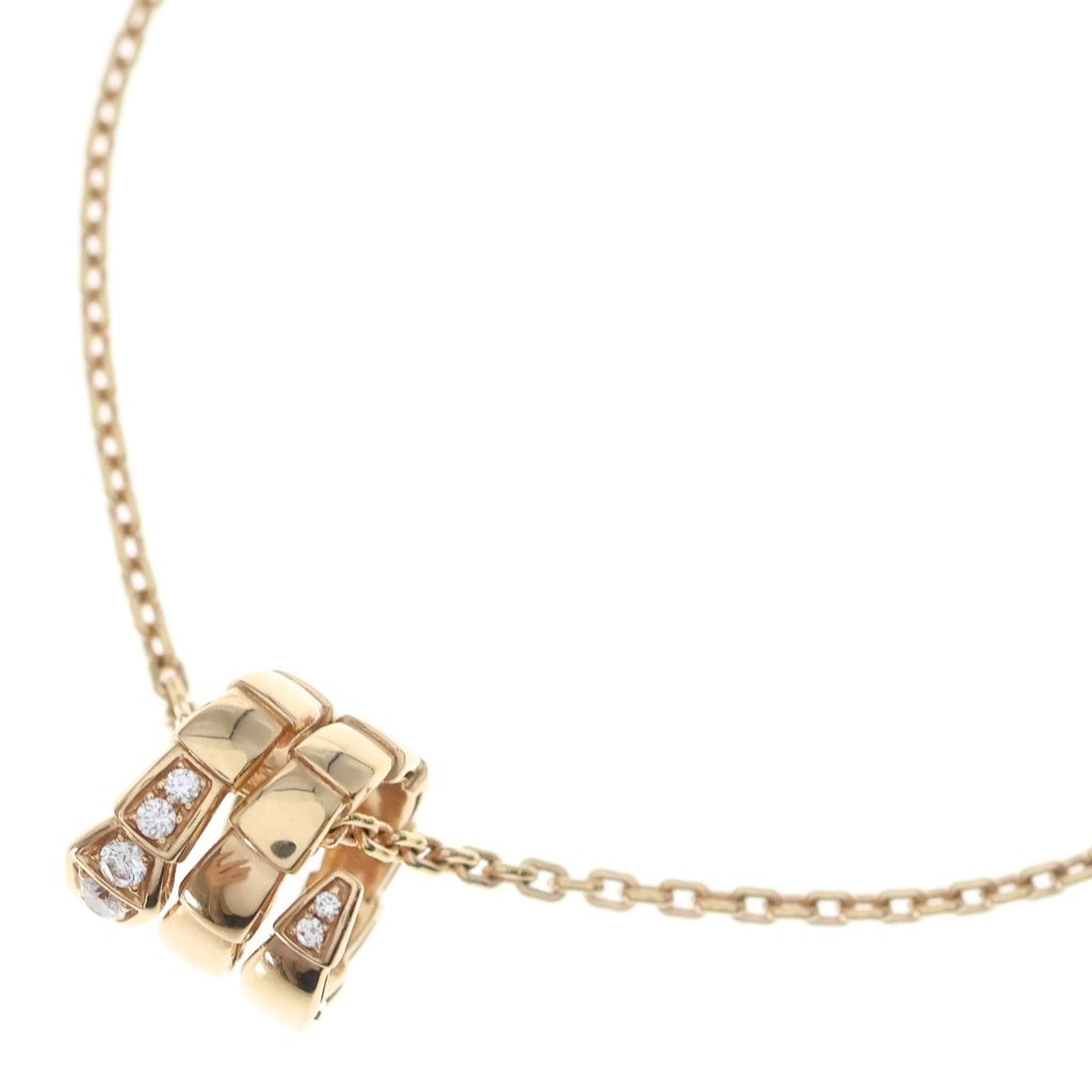 BVLGARI(ブルガリ) セルペンティ ヴァイパー ダイヤネックレス ペンダント チェーン ピンクゴールド Au750PG レディース