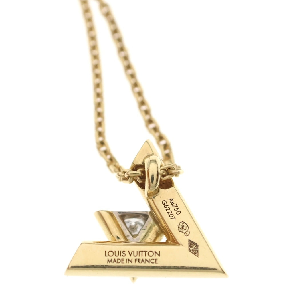 LOUIS VUITTON(ルイヴィトン) LVヴォルトワンPM 1Pダイヤ ネックレス ペンダント チェーン ゴールド Au750YG Q93805 レディース