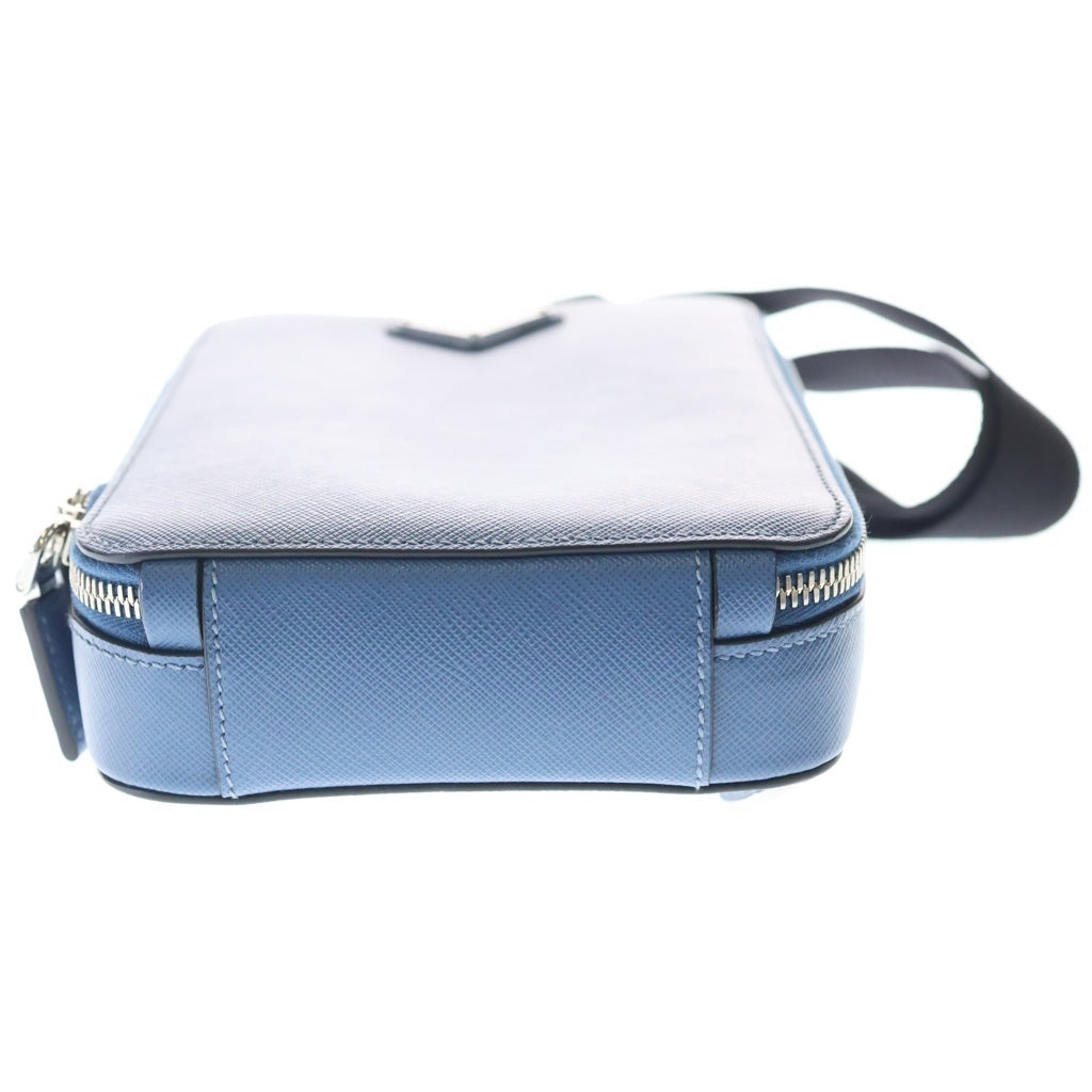PRADA(プラダ) ボディショルダーバッグ ウエストバッグ ショルダーバッグ ライトブルー サフィアーノ 2VZ106 シルバー金具
