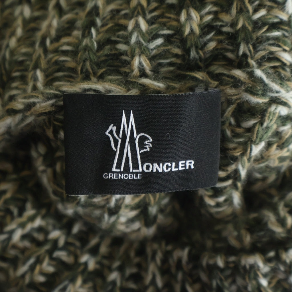 MONCLER(モンクレール) グルノーブル エルボーパッチ タールネックニット グリーン #M K20979F00001 M1241