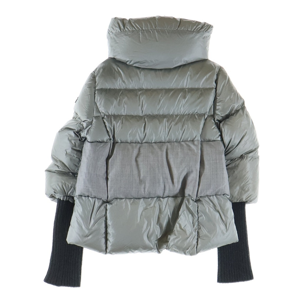 TATRAS(タトラス) 15AW リブニット切替 ダウンジャケット ナイロン ジップアップ グレー LTA15A4413 レディース