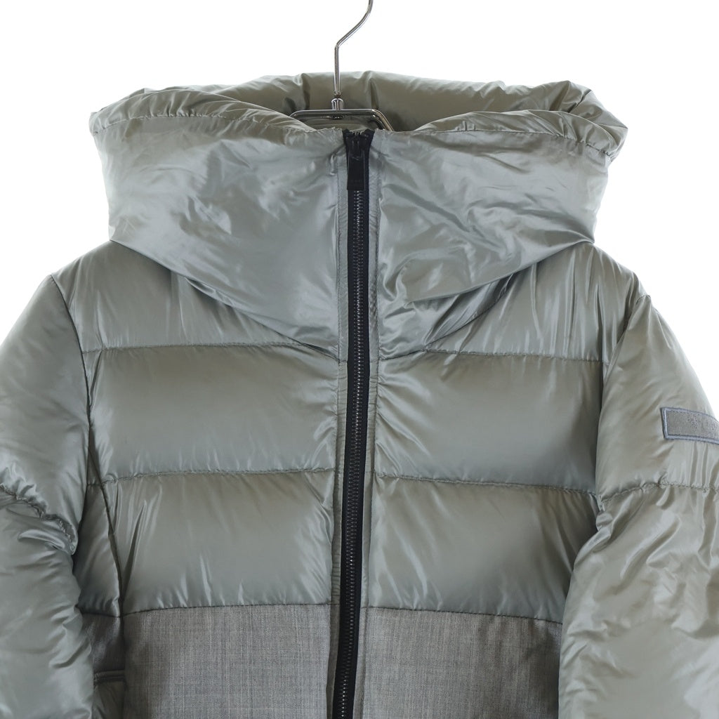 TATRAS(タトラス) 15AW リブニット切替 ダウンジャケット ナイロン ジップアップ グレー LTA15A4413 レディース