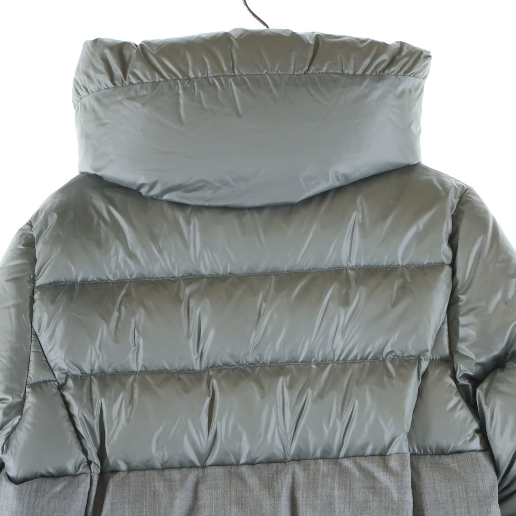 TATRAS(タトラス) 15AW リブニット切替 ダウンジャケット ナイロン ジップアップ グレー LTA15A4413 レディース