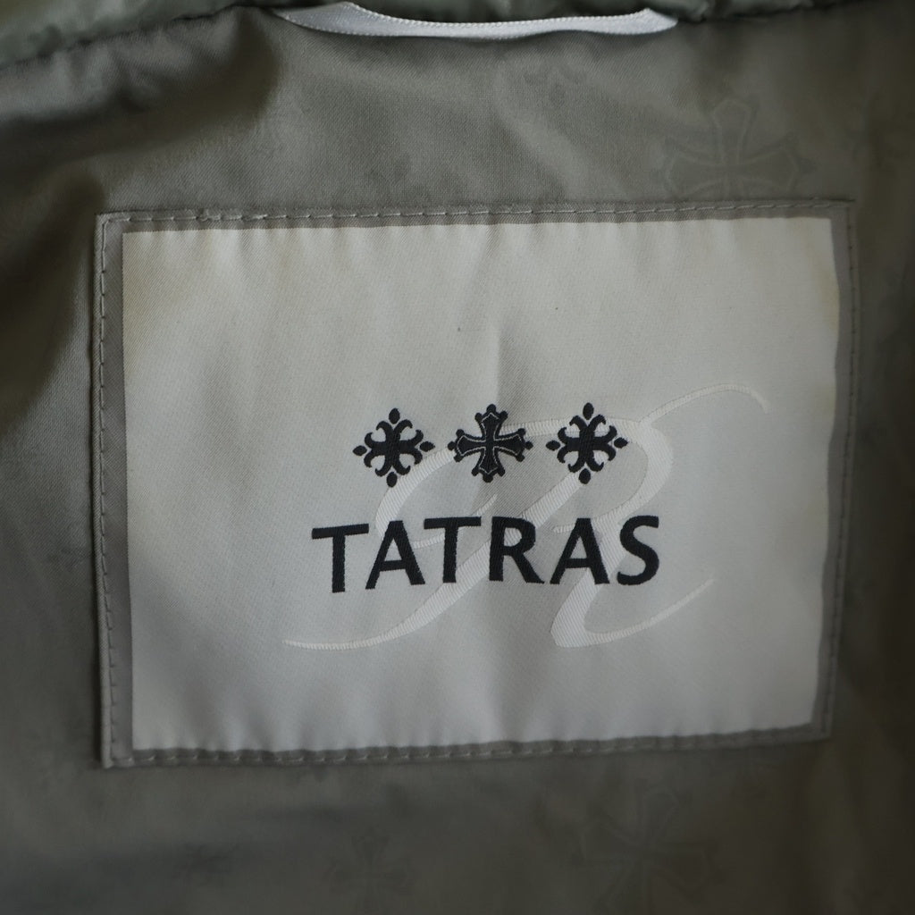 TATRAS(タトラス) 15AW リブニット切替 ダウンジャケット ナイロン ジップアップ グレー LTA15A4413 レディース