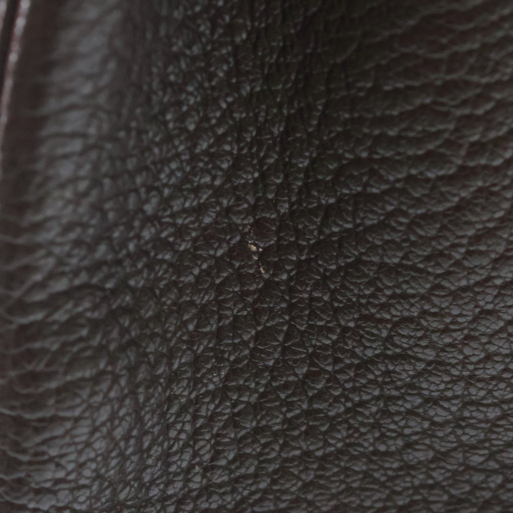 HERMES(エルメス) ケリー32 フィヨルド シルバー金具 □L刻印 2WAY ハンドバッグ ショルダーバッグ ショコラ レディース
