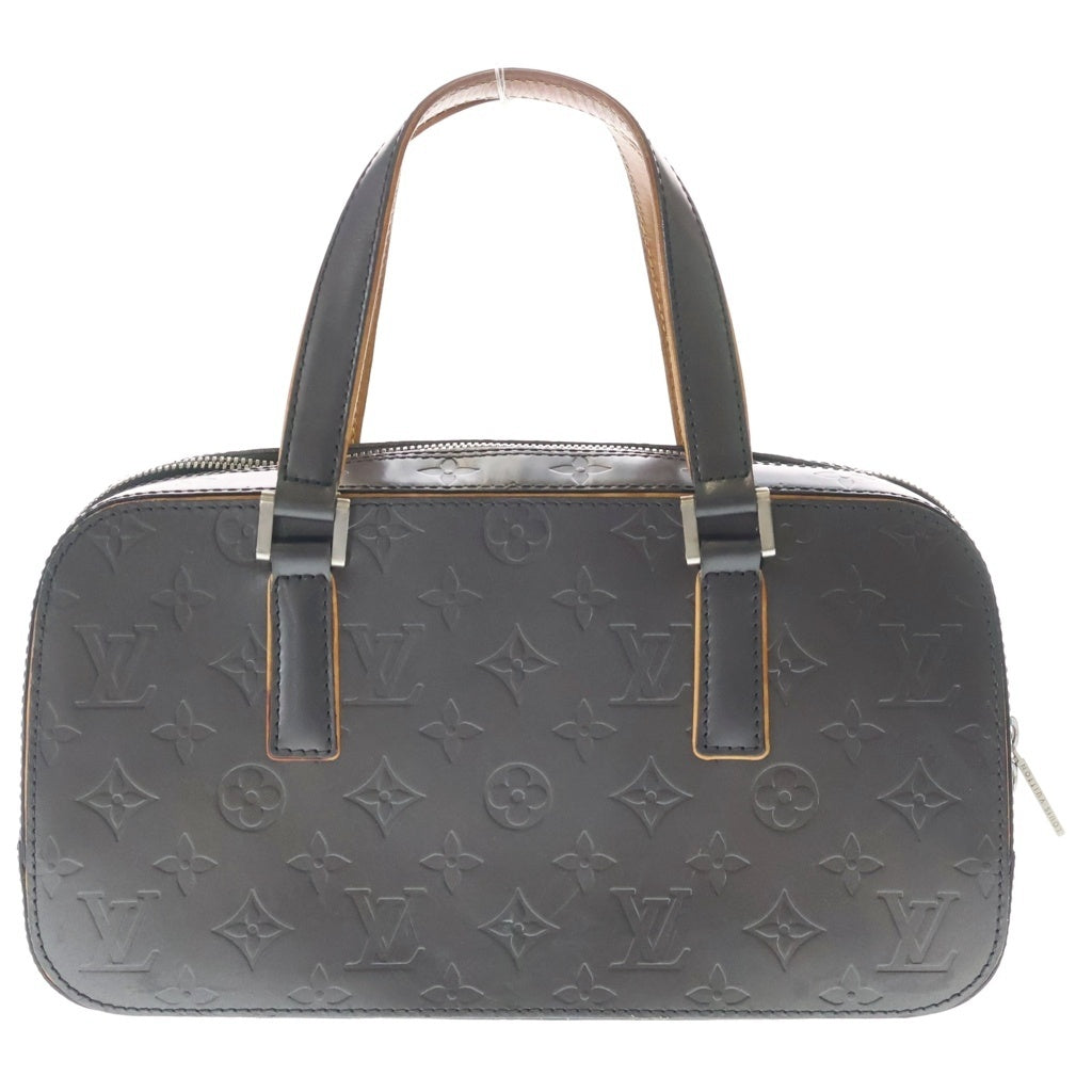 LOUIS VUITTON(ルイヴィトン) モノグラムマット シェルトン ハンドバッグ メタリックグレー レザー M55172 シルバー金具 レディース