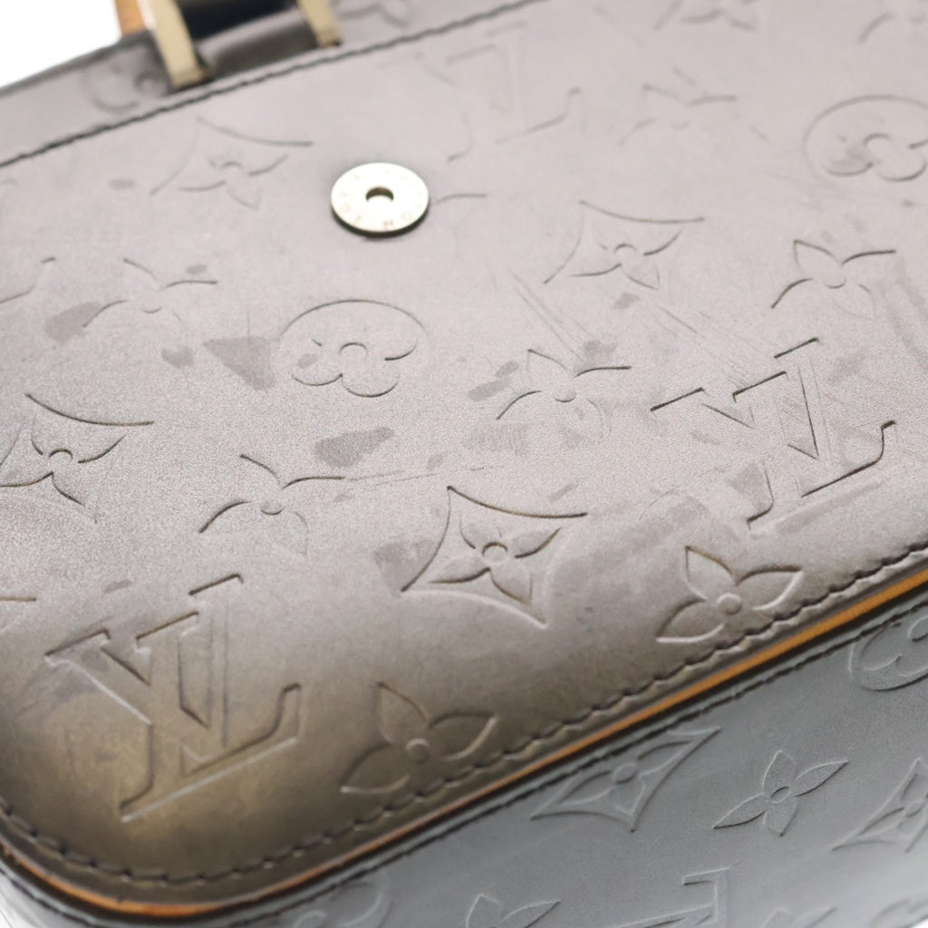 LOUIS VUITTON(ルイヴィトン) モノグラムマット シェルトン ハンドバッグ メタリックグレー レザー M55172 シルバー金具 レディース
