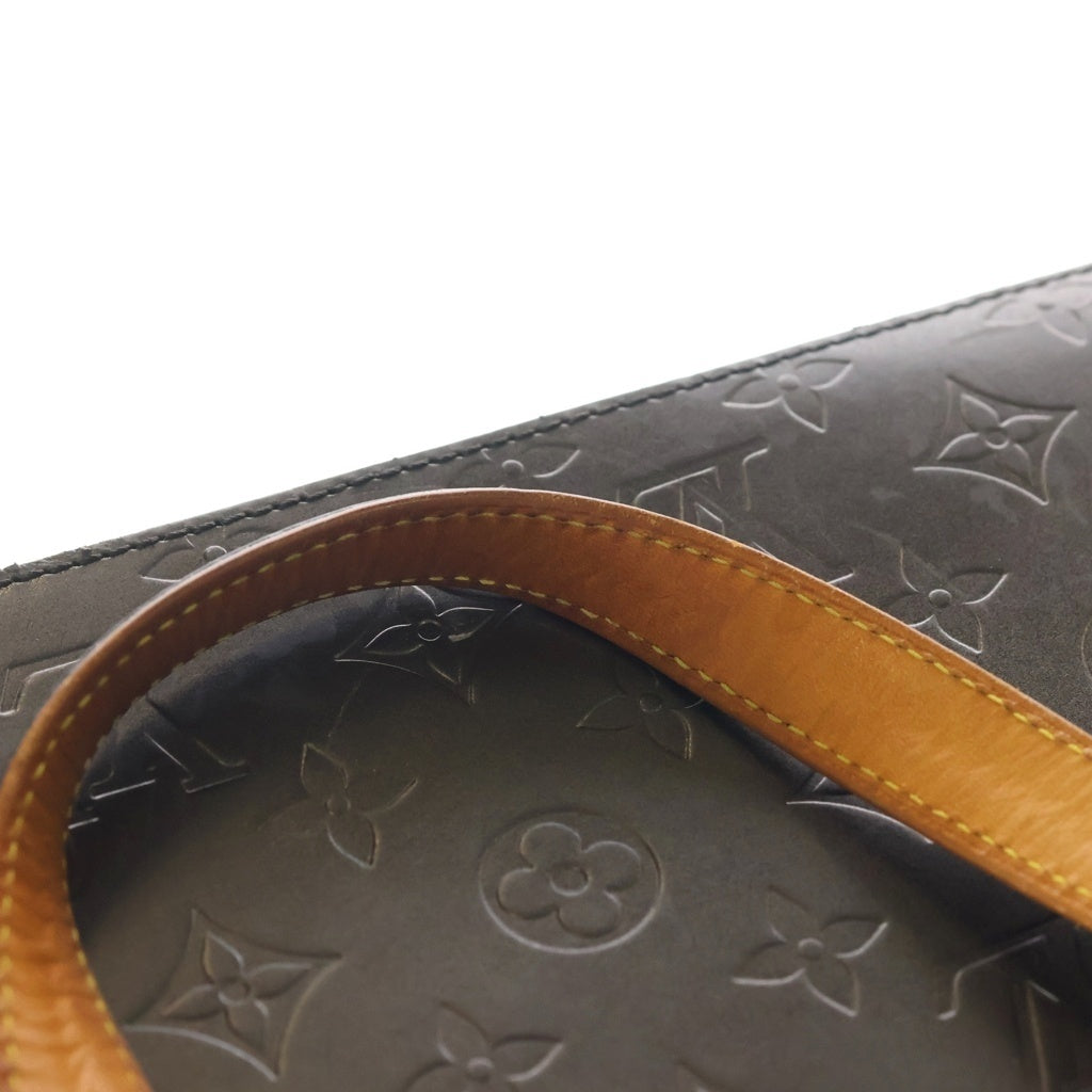 LOUIS VUITTON(ルイヴィトン) モノグラムマット シェルトン ハンドバッグ メタリックグレー レザー M55172 シルバー金具 レディース