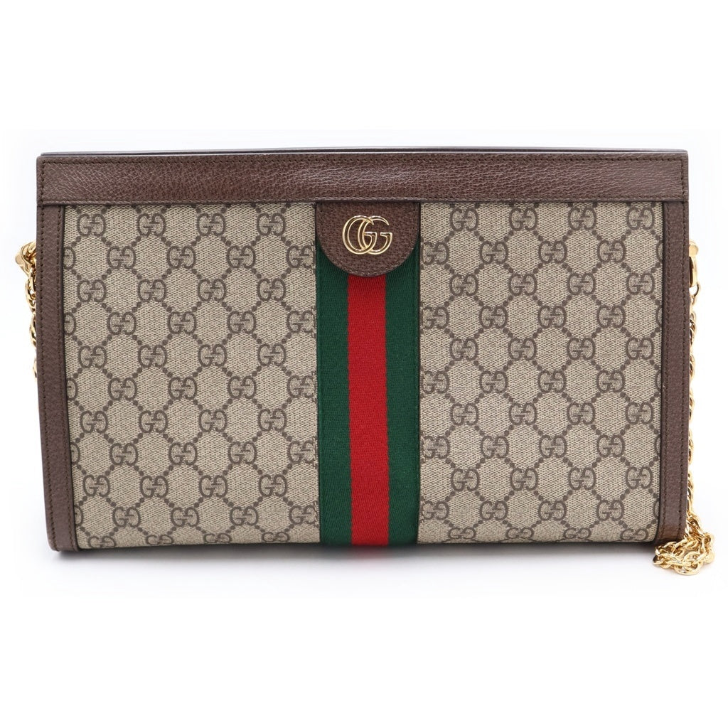 GUCCI(グッチ) チェーンショルダー オフディア GGスプリーム ミディアム PVC レザー 503876 レディース