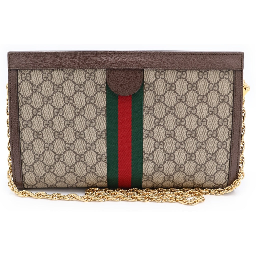 GUCCI(グッチ) チェーンショルダー オフディア GGスプリーム ミディアム PVC レザー 503876 レディース