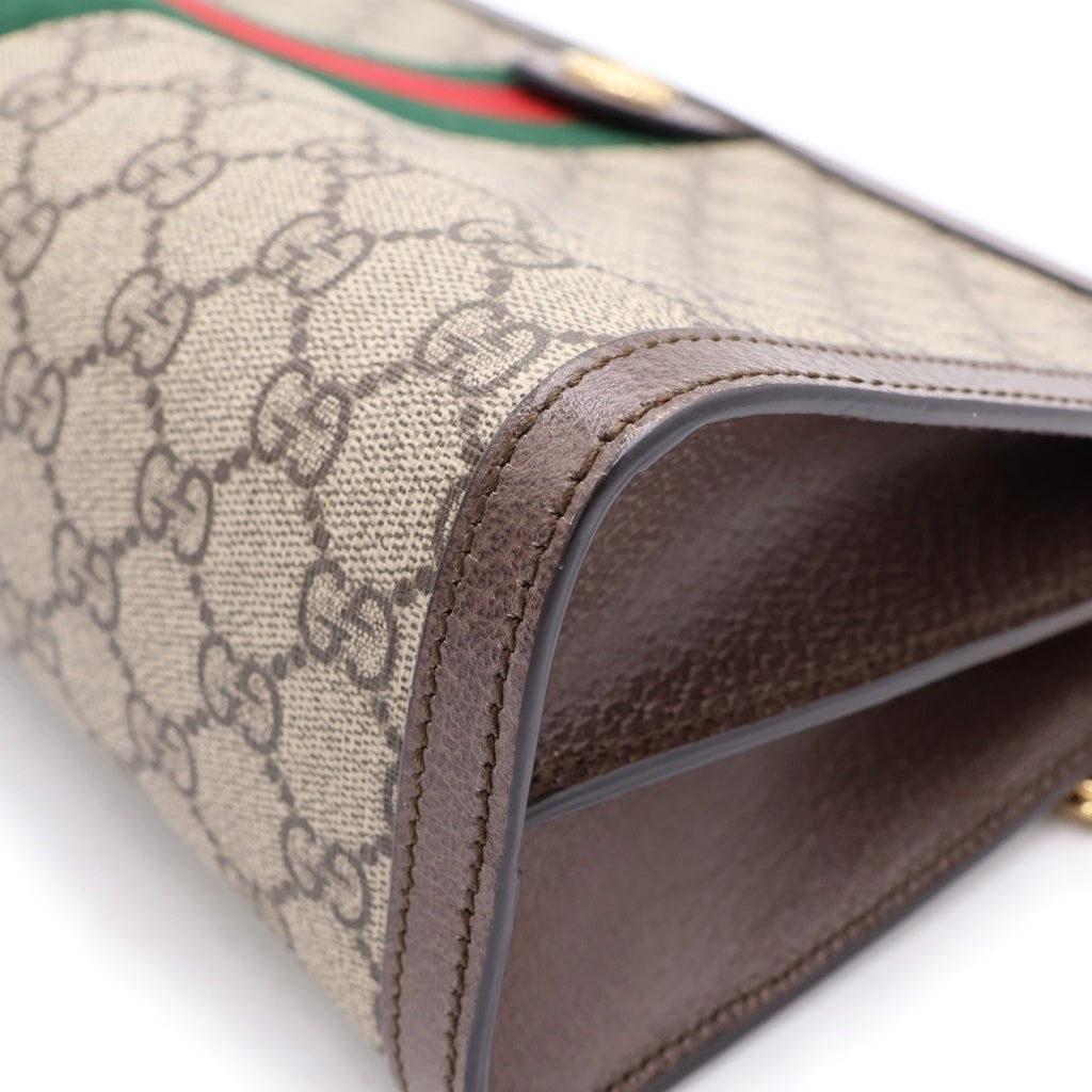 GUCCI(グッチ) チェーンショルダー オフディア GGスプリーム ミディアム PVC レザー 503876 レディース