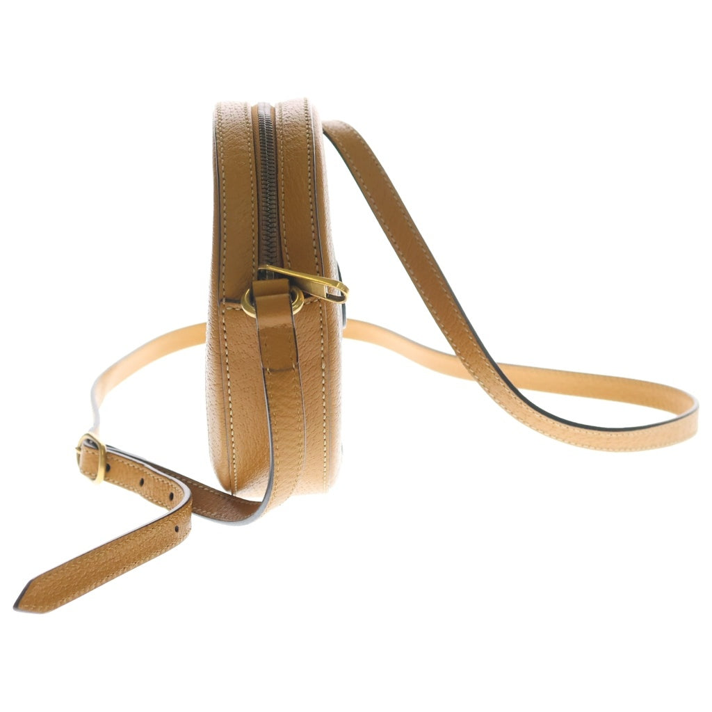 GUCCI(グッチ) ディズニーコラボ ミッキーマウス ショルダーバッグ ミニバッグ キャメル ブラウン PVC×レザー 603938 ゴールド金具 レディース